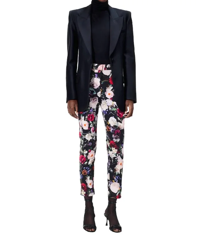 Best Offers of the Month!Daphne Pant In Printed Cotton In Black Floral