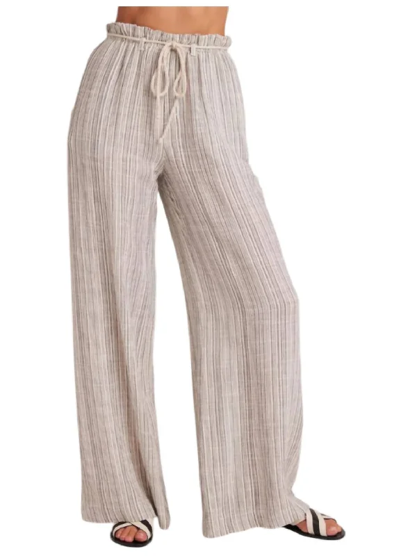 Shop Before It’s Gone!Drawcord Wide Leg Pants In Beige
