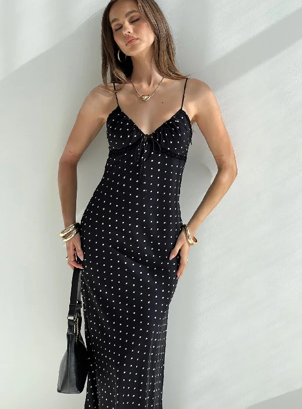 Your Favorite Sale is Back!Emily Maxi Dress Black Polka Dot