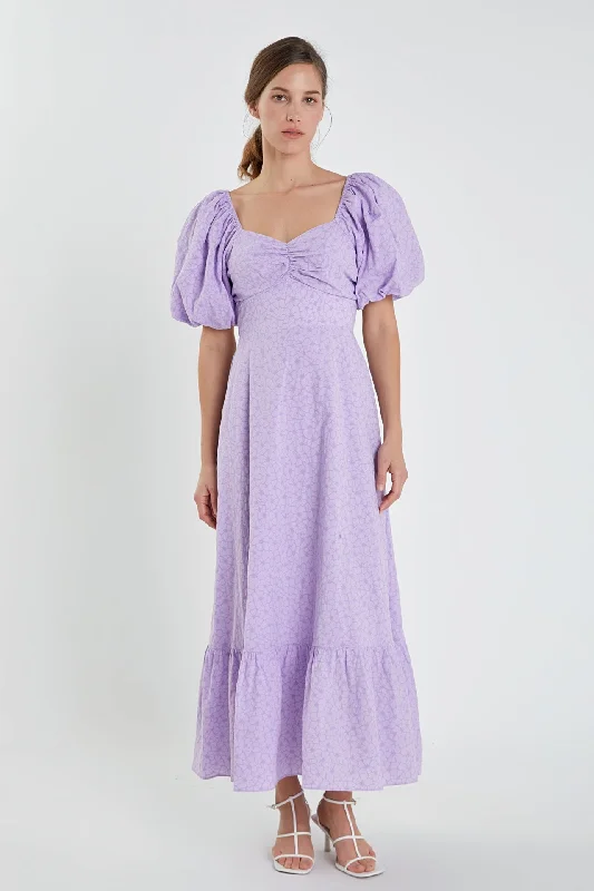 Shop Today, Save Tomorrow!Floral Print Back Bow Tie Maxi Dress