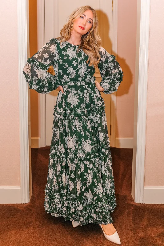 Special Discounts Inside!Geneva Dress in Forest Green