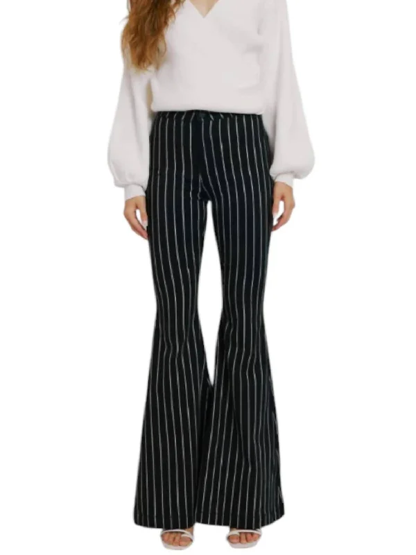 Limited Time Offer!Jail Time Flare Pants In Black
