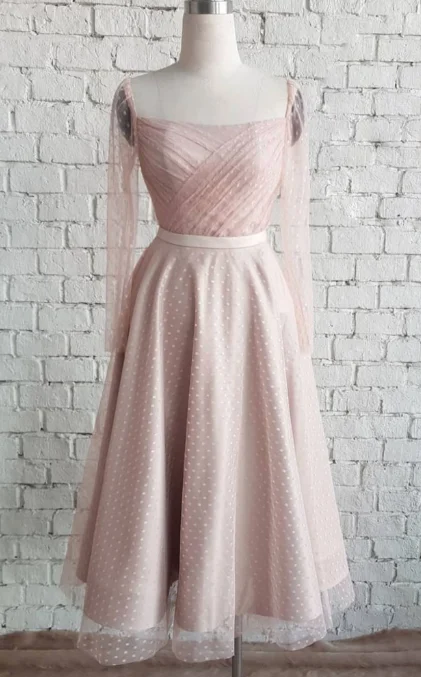 Hurry! While Supplies Last!LIGHT PINK TULLE HOMECOMING DRESS, BRIDESMAID DRESS cg2393