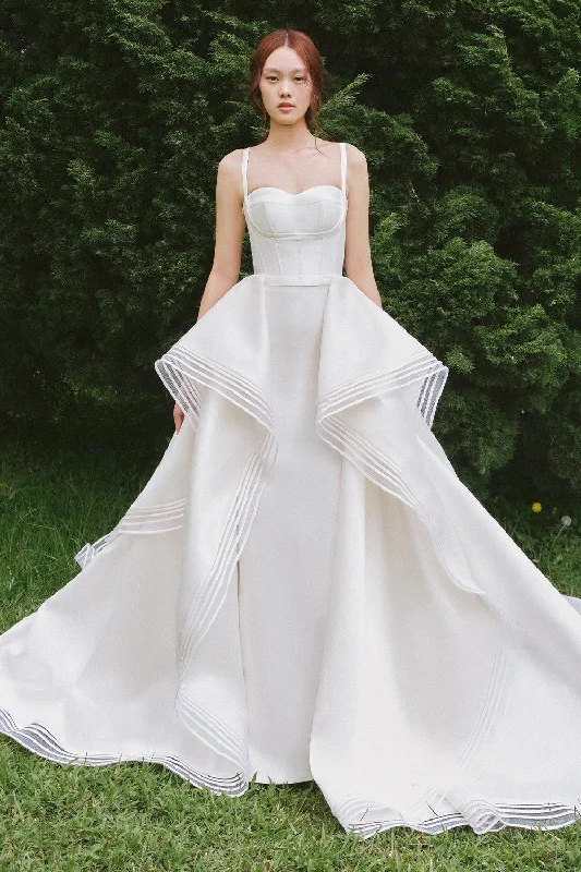 Your Shopping Spree Starts Here!Mikado Ball Gown Semi-Heart Neck Silk Floor Length Dress