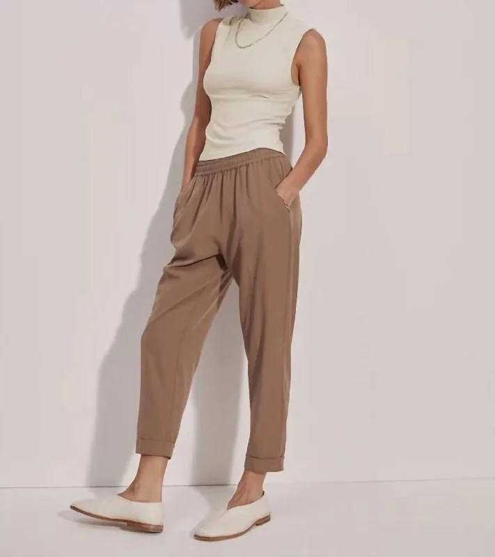 Your Wallet Will Thank You!Oakland Turn-Up Taper 25" Pant In Taupe Stone