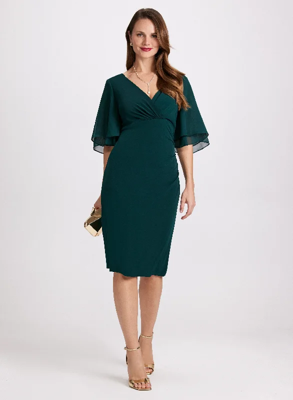 Hot Deals You Can’t Resist!Ruched Wrap Dress