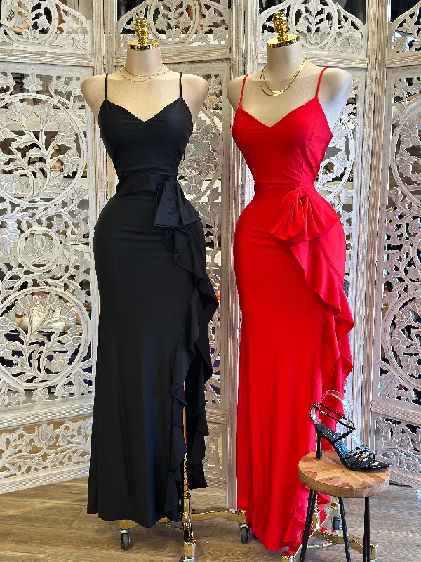 Special Discounts Inside!Ruffled Ribbon Formal Dress- Stretchy,Estira