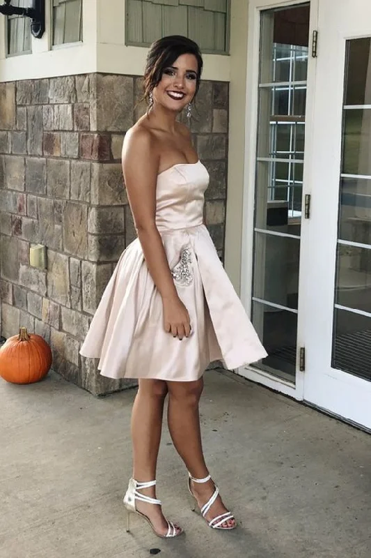 Exclusive Deals Just for You!Simple Homecoming Dresses with Pockets, Short Homecoming Dresses Dancing Dresses cg1981