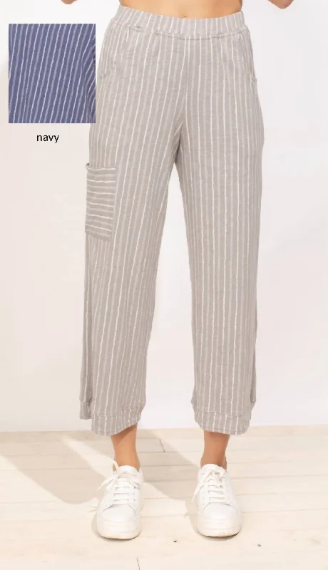 Your Favorite Sale is Back!Striped Pocket Pant In Navy