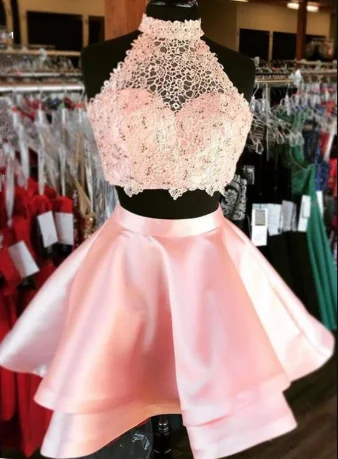 Don't Miss Out!Two piece homecoming dresses,2 piece homecoming dresses,pink homecoming dresses cg2207