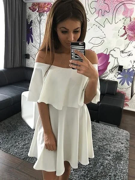 Unbeatable Prices!White homecoming dress cg2202