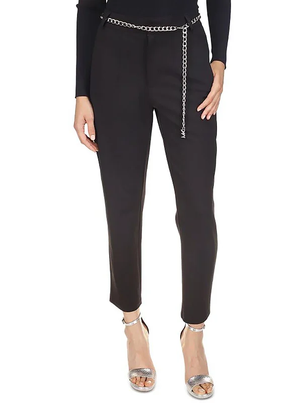 Limited Time Offer!Womens Cropped Tapered Leg Dress Pants