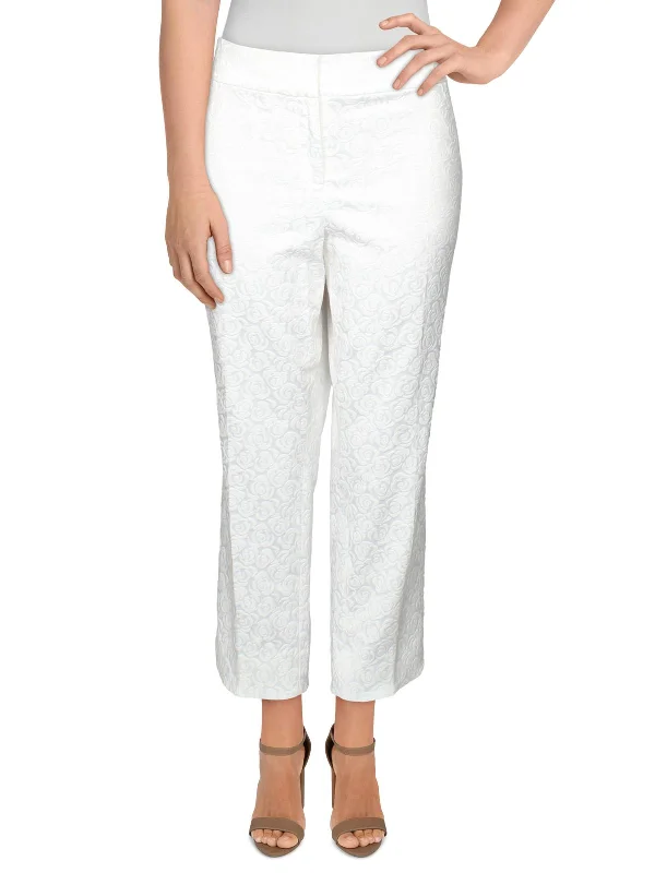 Your Chance to Save is Now!Womens Floral Jacquard Trouser Pants