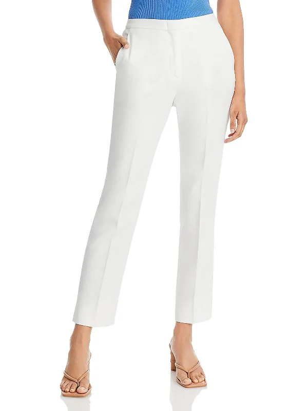 Get the Best for Less!Womens Mid-Rise Slim Fit Straight Leg Pants