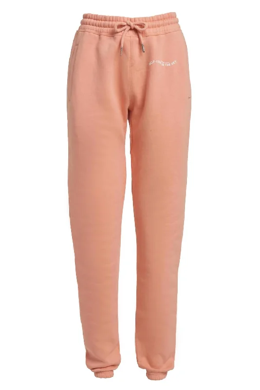 Upgrade for Less!Women's Organic Cotton Jogger Pants In Salmon