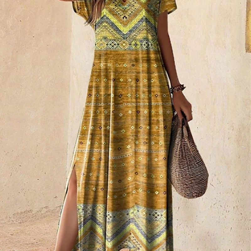 Save More Than Ever!Modern Artsy Print Dress