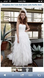 Save More Than Ever!David's Bridal galina strapless dot tulle style PK3357
