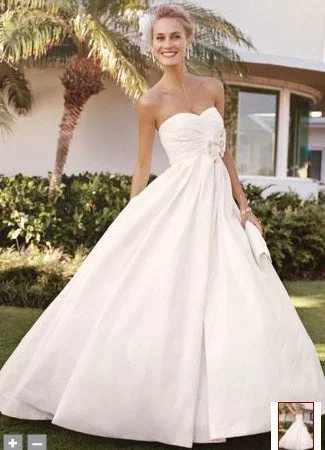 Your Best Deals Are Here!David's Bridal Strapless Shantung Taffeta Sweetheart Ball Gown