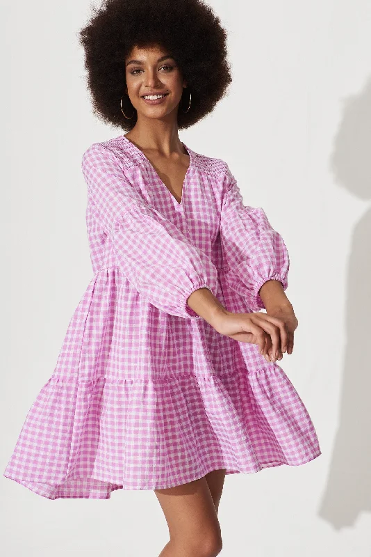 Sale Alert – Get Ready to Shop!Kurraba Dress In Purple Gingham