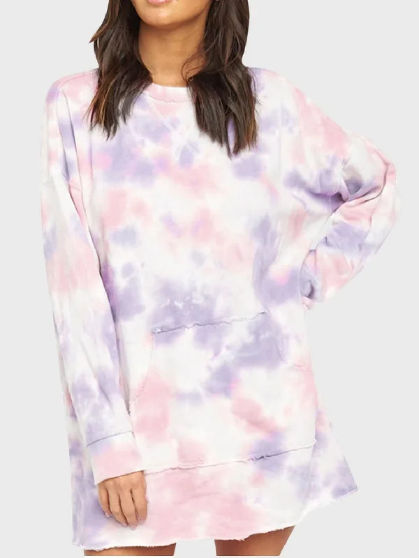 Crazy Discounts Inside!Chic tie-dye long sleeve dress