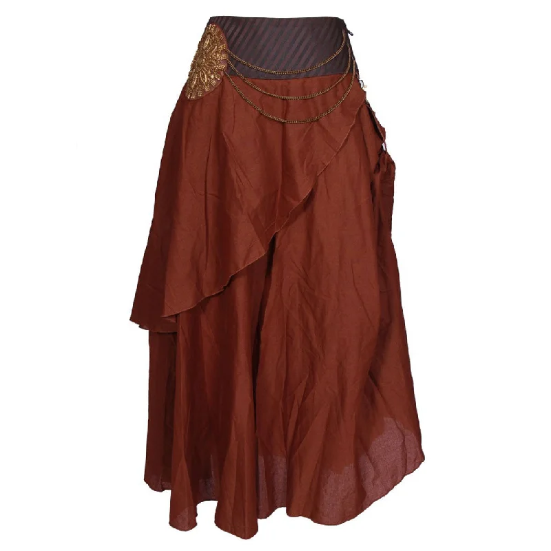 Huge Price Cuts Await!Bushman Coffee Cotton Skirt