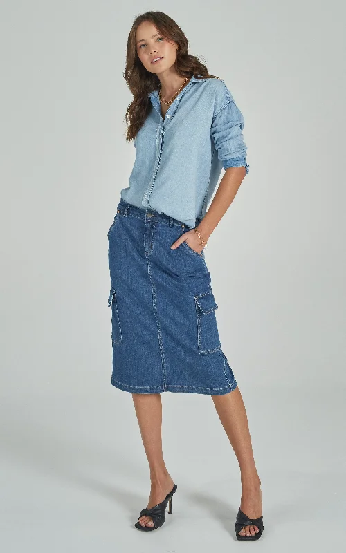 Huge Price Cuts Await!Cargo Midi Skirt