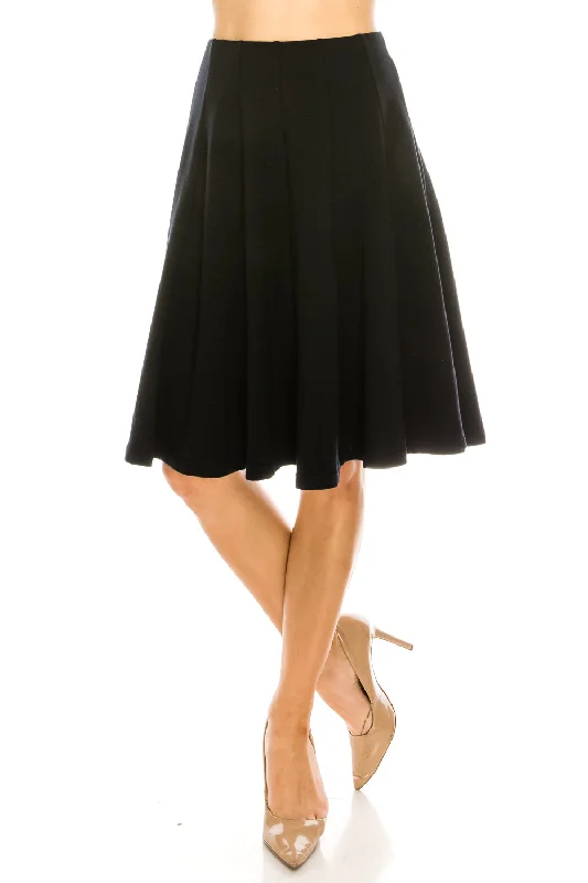 Your Chance to Save is Now!12 Panel Flared A Line Knee Length Skirt