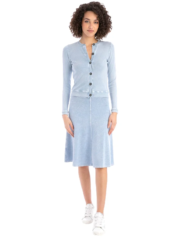 Save More When You Shop More!Hard Tail Flat Waist Knee Skirt B-145