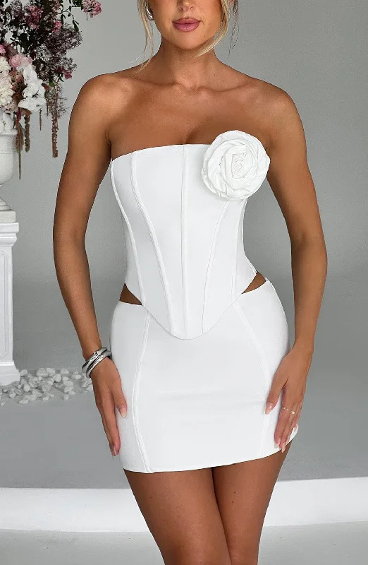 Crazy Discounts Inside!Jacquie Mini Skirt - Ivory