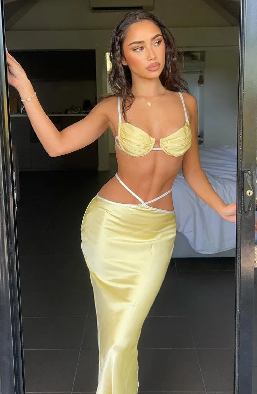 Unlock Huge Savings Now!Jasmyn Maxi Skirt - Lemon