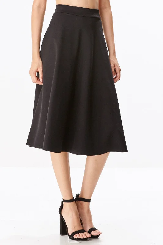 Time to Snag a Bargain!Naomi Classic Ponte A-Line Flared Midi Skirt Longer 28"