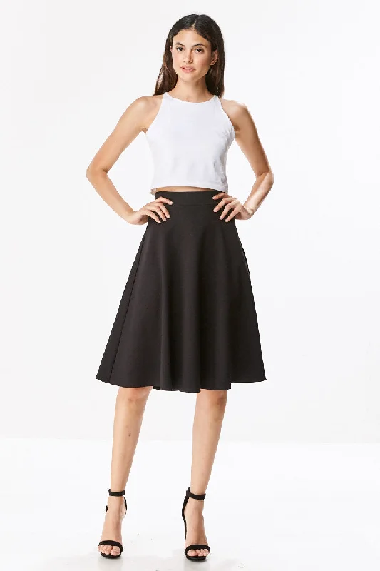 Best Price of the Season!Classic Ponte Flared A-line Knee Length Skirt Original 25" Version