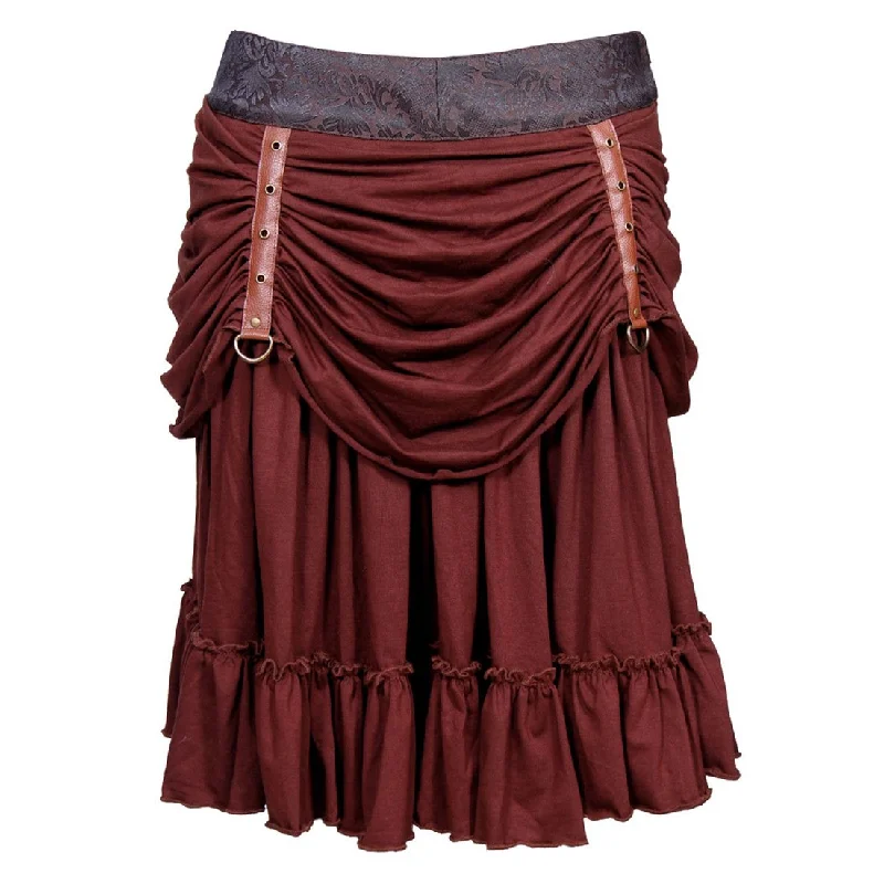 The Best Sale of the Year!Roseanne Poly Brocade Mid Length Steampunk Skirt