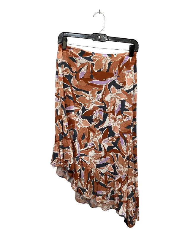 Everything Must Go!Skirt Midi By Nine West Apparel In Floral Print, Size: Xl