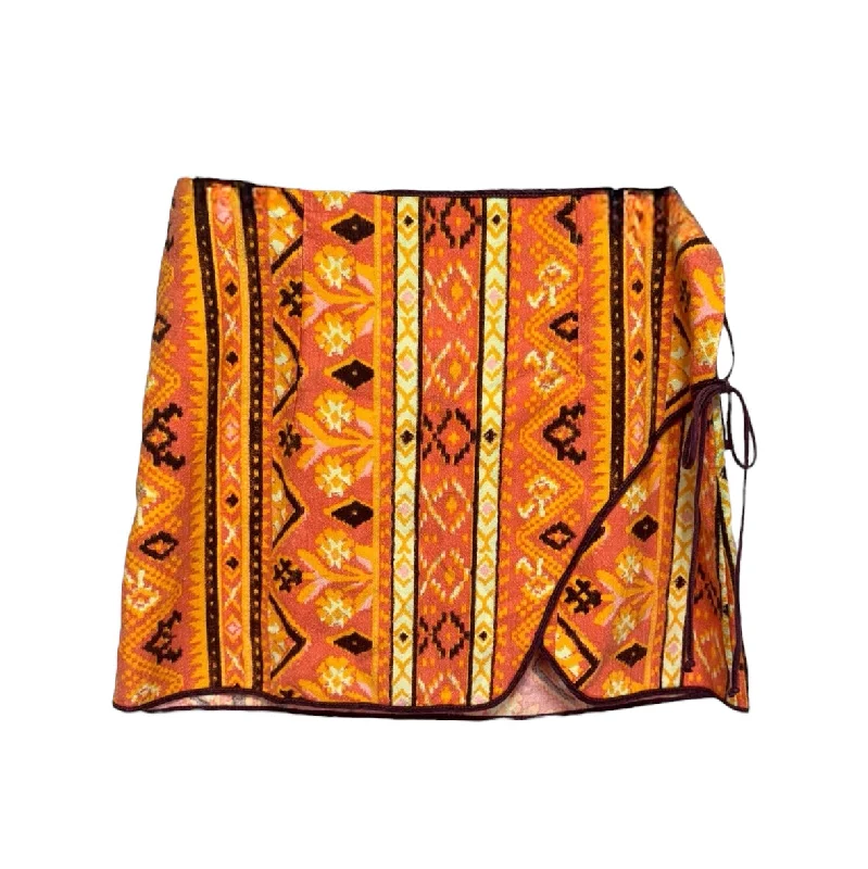 Instant Savings Await!Cleo Print Faux Wrap Cotton Miniskirt
By Free People In Rust Combo, Size: S