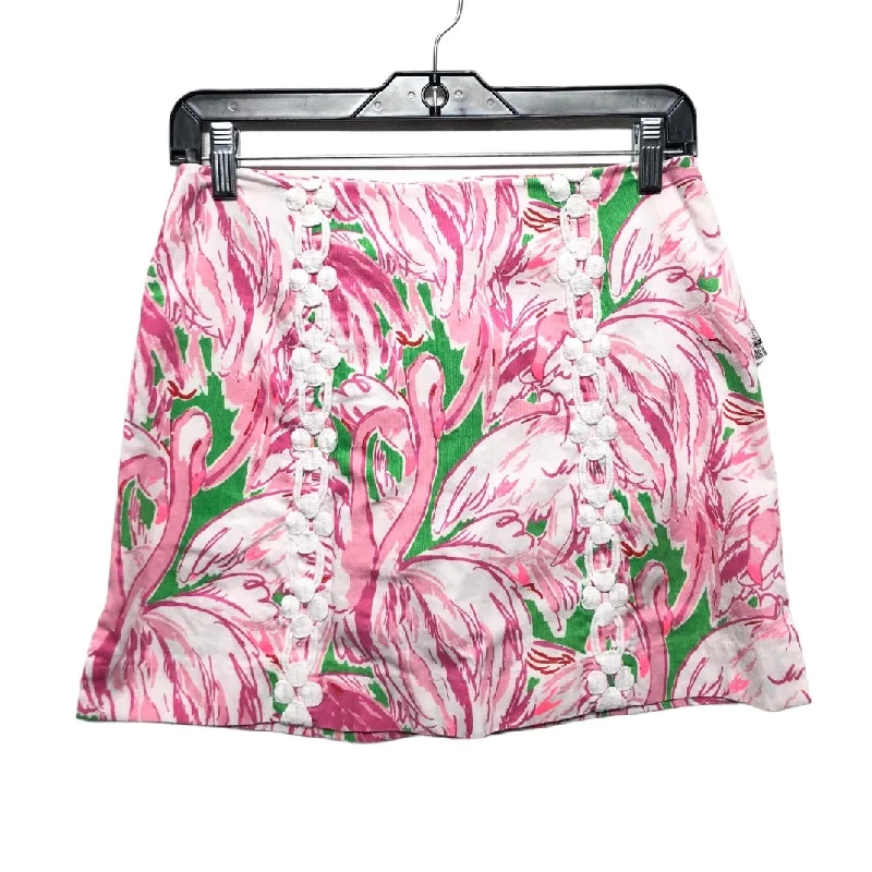 Steals and Deals Await!Skirt Mini & Short By Lilly Pulitzer In Pink & White, Size: 0