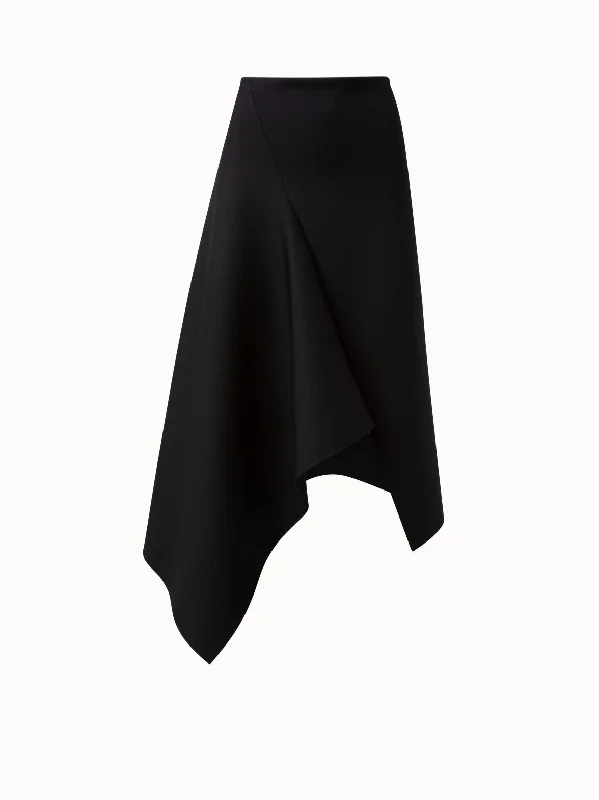Score Huge Discounts Today!Techno Neoprene Asymmetrical Midi Skirt