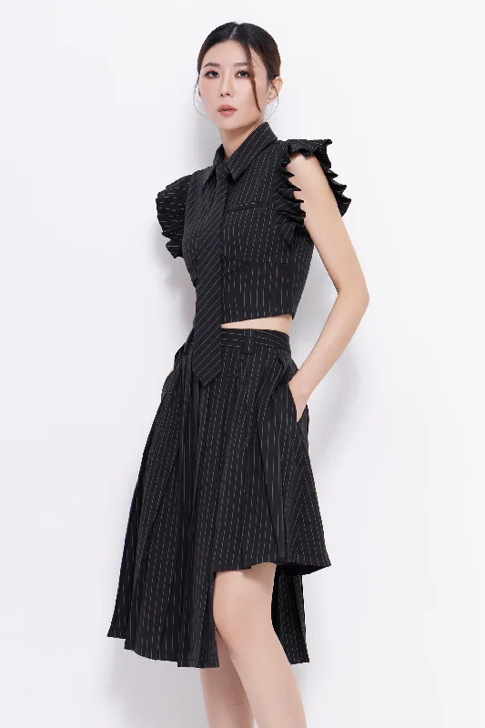 Don’t Wait – Deals Won’t Last!Toni Asymmetrical Pinstripe Skirt