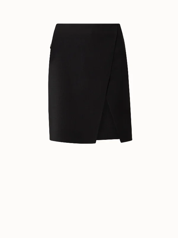 Biggest Sale of the Season!Wool Double-Face Short Apron Skirt