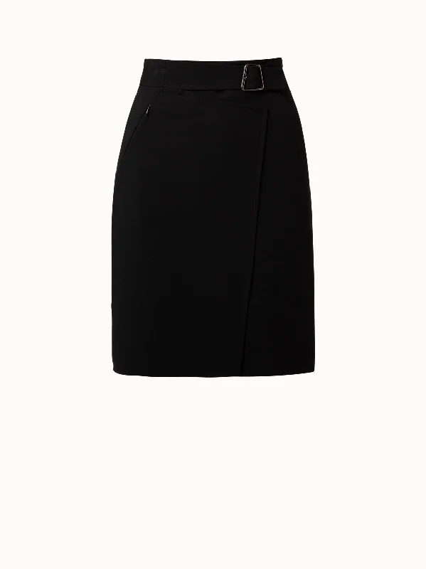 Limited-Time Price Drop!Wool Double-Face Wrap Effect Short Skirt