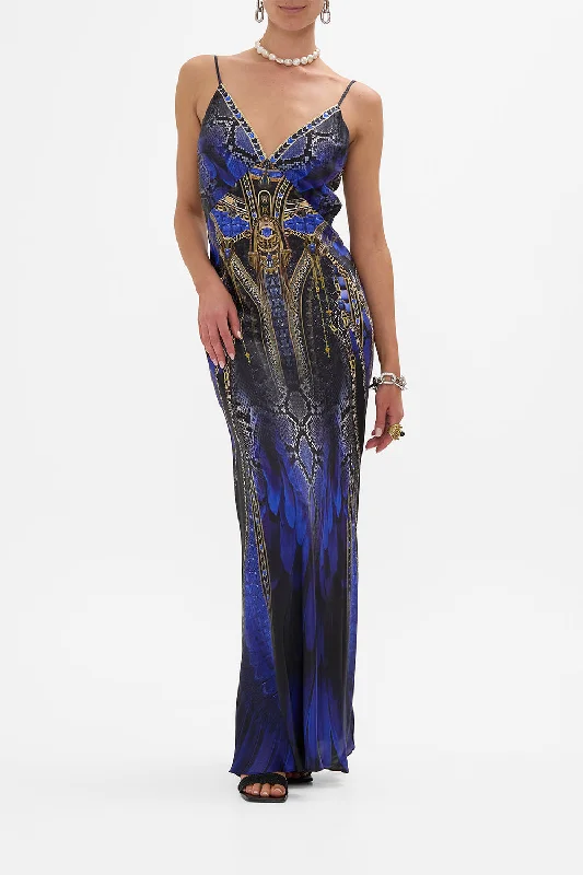 Get It Before It’s Gone!V NECK FULL LENGTH BIAS SLIP DRESS OTHER SIDE OF THE OASIS
