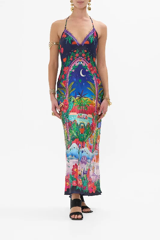 The Best Offers Are Here!CHAIN DETAIL SLIP DRESS MIDNIGHT MUSES