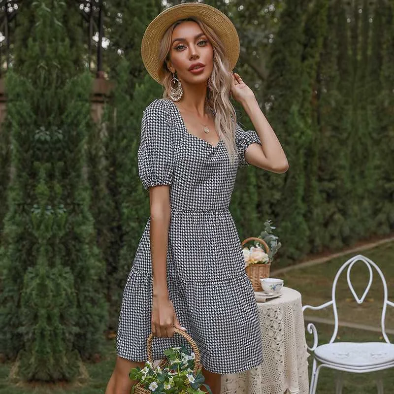 Exclusive Savings This Week!KittenAlarm - New V-Neck Lace Short-Sleeved Dress