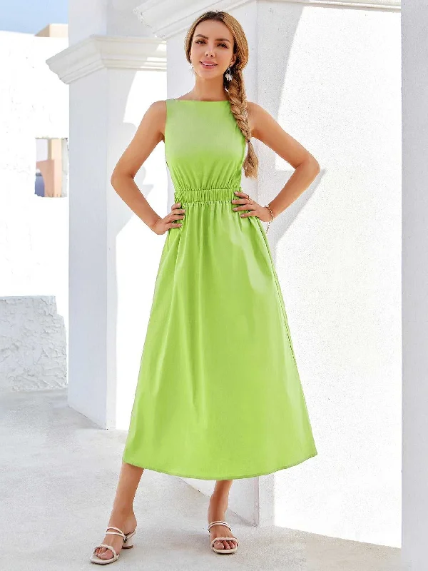 Shop Early, Save Big!KittenAlarm - Elastic waistband X shape backless Long Dress