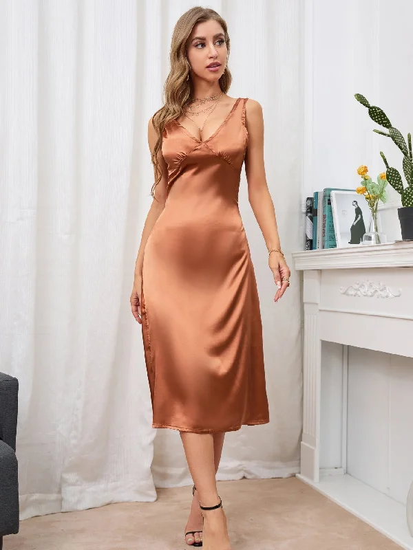 Get the Best for Less!KittenAlarm - Silky Satin Cami Dress