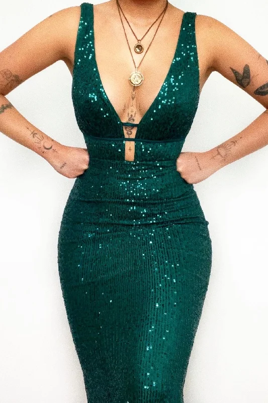 Save Like Never Before!Aubrielle Maxi Dress - Green
