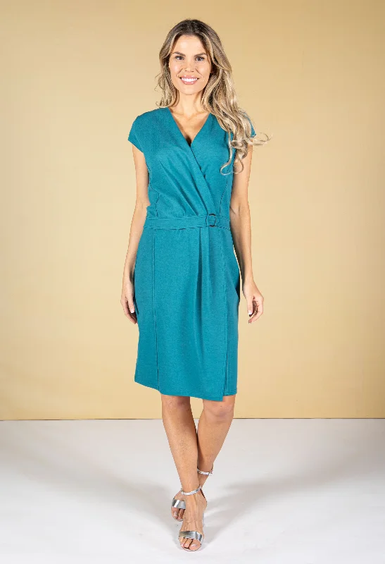 Unlock Huge Savings Now!Belt Detail V-Neck Midi