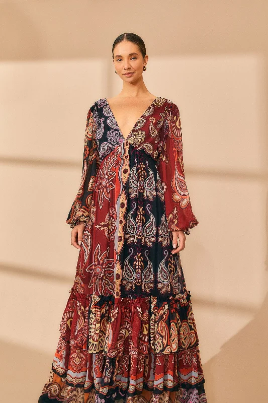 Sale Alert – Get Ready to Shop!Black Sweet Mermaids V Neck Maxi Dress
