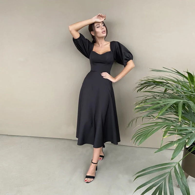 Lowest Prices Guaranteed!Camille Slash Neck Backless Midi Dress