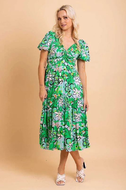 Flash Sale – Act Fast!Courtney Maxi Dress Green Floral